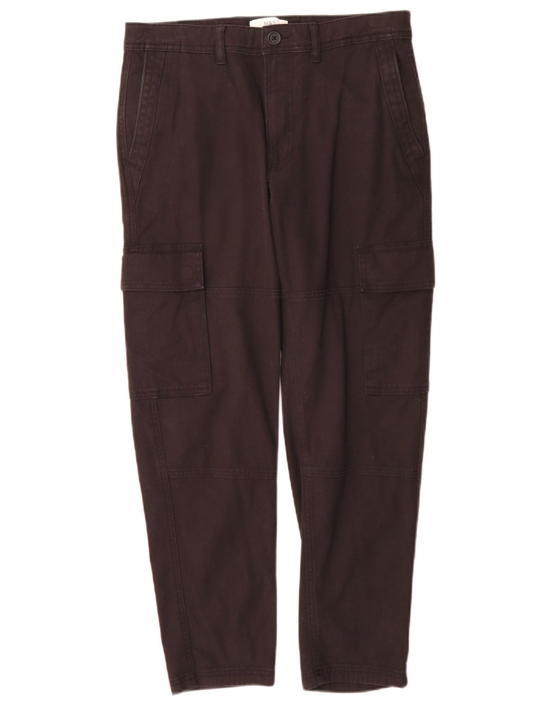 Pantaloni cargo da uomo Marks & Spencer W30 L290 cotone nero