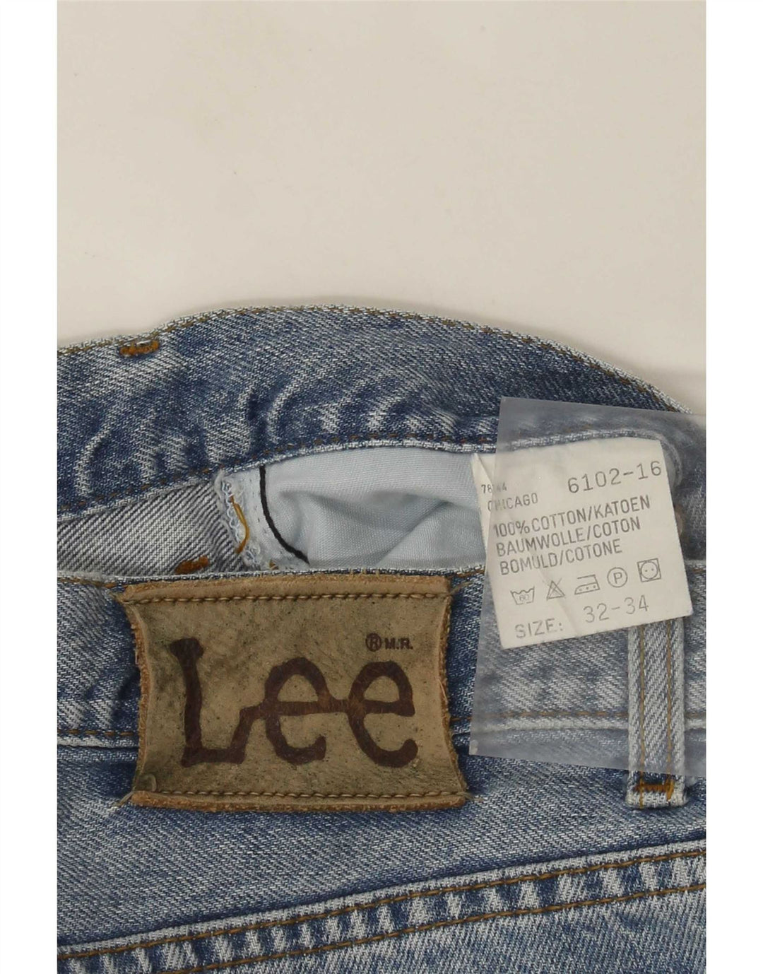 Jeans dritti da uomo Lee W32 L34 cotone blu