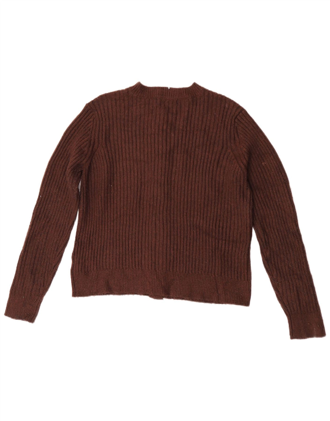 Maglione cardigan da donna Marks & Spencer UK 14 Poliestere marrone medio