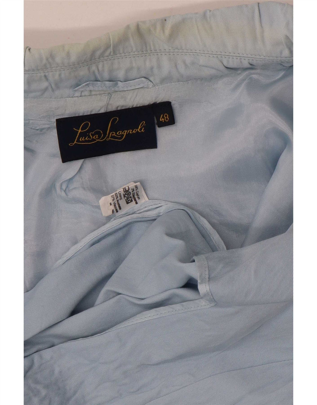 Giacca Blazer 3 Bottoni Donna Luisa Spagnoli IT 48 XL Cotone Blu