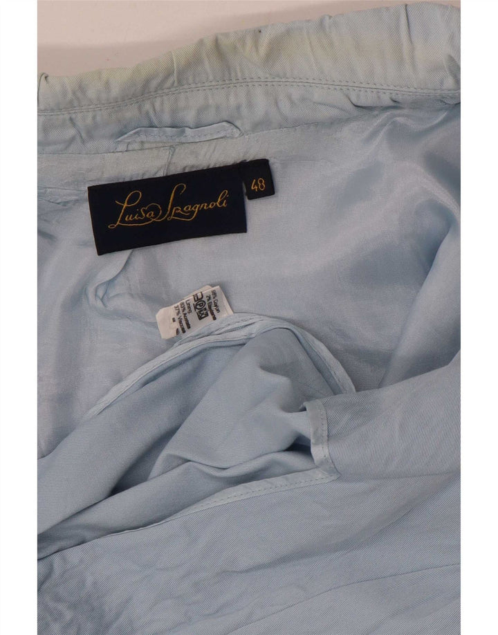 Giacca Blazer 3 Bottoni Donna Luisa Spagnoli IT 48 XL Cotone Blu