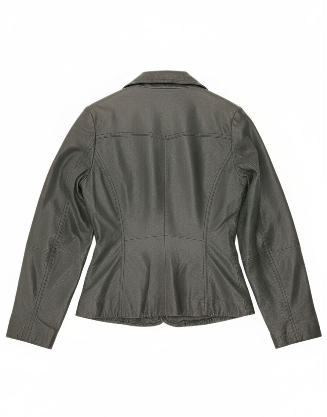 Giacca blazer vintage da donna a 3 bottoni UK 10 piccola grigia
