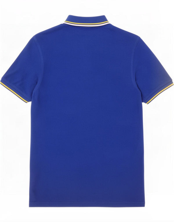 Polo da uomo Fred Perry in cotone a righe blu medio