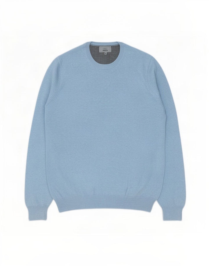 Maglione maglione girocollo vestibilità regolare da uomo Marks & Spencer blu medio