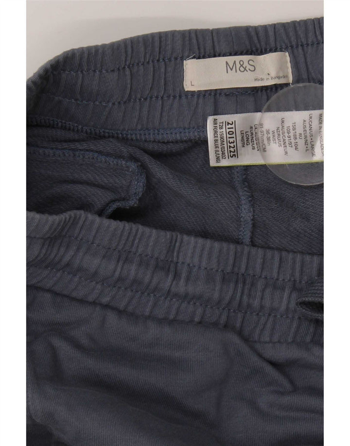Pantaloni da tuta da uomo Marks & Spencer grandi in cotone blu
