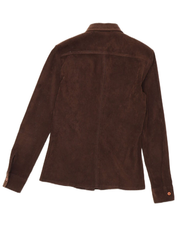 Camicia in velluto da donna Sportstaff UK 14 Poliestere marrone medio