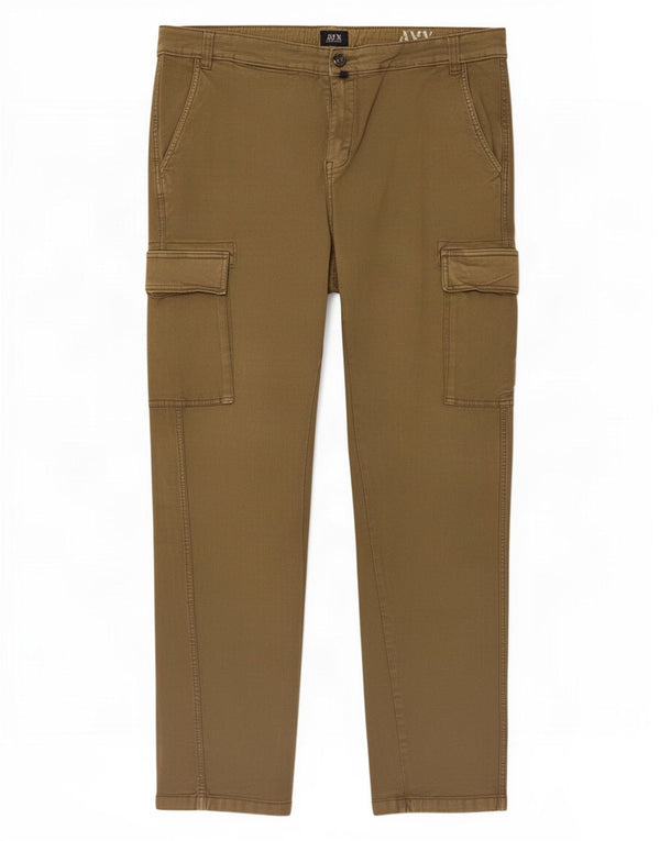 Pantaloni cargo slim da uomo Avirex W36 L31 cotone kaki