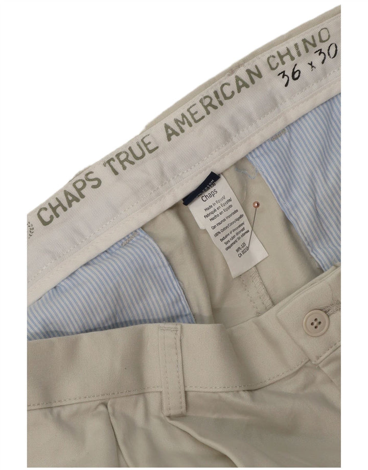 Pantaloni chino con pegging da uomo CHAPS W36 L30 cotone bianco