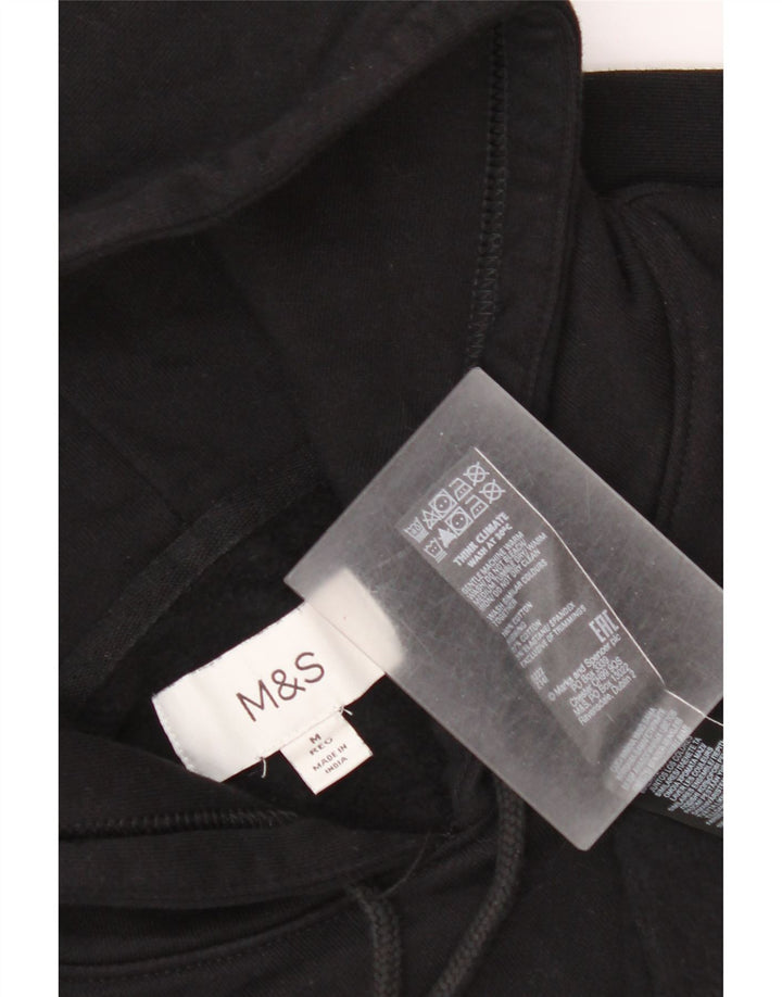 Maglione con cappuccio da uomo Marks & Spencer medio cotone nero