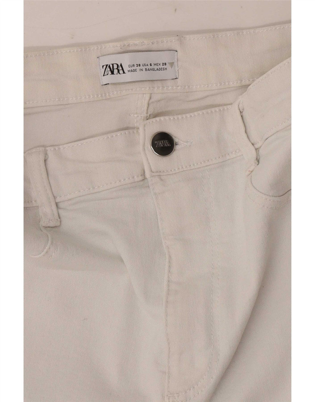 Jeans Jeggings da donna Zara EU 38 Small W28 L28 Bianco