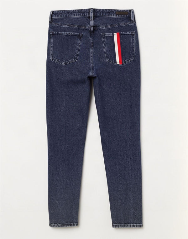 Jeans affusolati a vita alta Gramercy da donna Tommy Hilfiger W28 L32 cotone blu