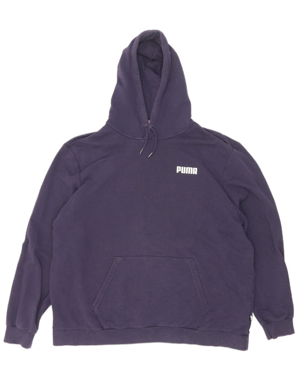 Felpa con cappuccio da uomo Puma 2XL cotone blu navy