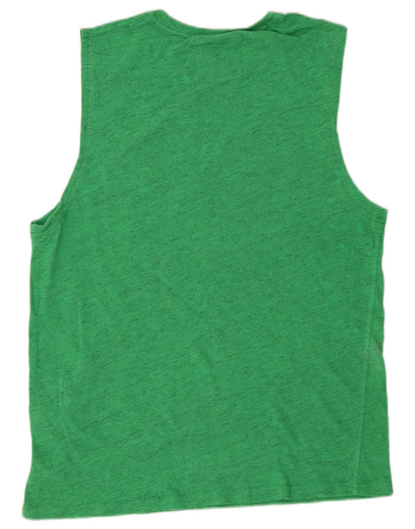 T-shirt grafica da uomo SUPERDRY Top grande in cotone chiazzato verde