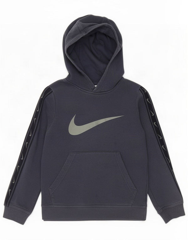 Maglia con cappuccio grafica Nike da bambino 8-9 anni Small Blu navy Colourblock