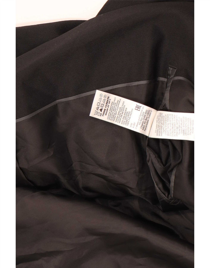 Giacca blazer a 2 bottoni da uomo Marks & Spencer UK 46 XL poliestere nero