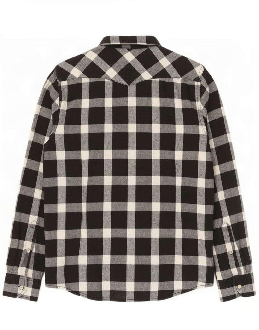 Camicia da uomo in flanella slim fit Lee, cotone a quadri neri medi