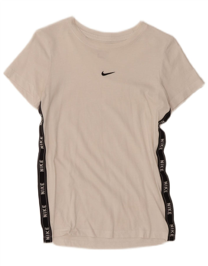 NIKE Womens Graphic T-Shirt Top UK 6 XS White