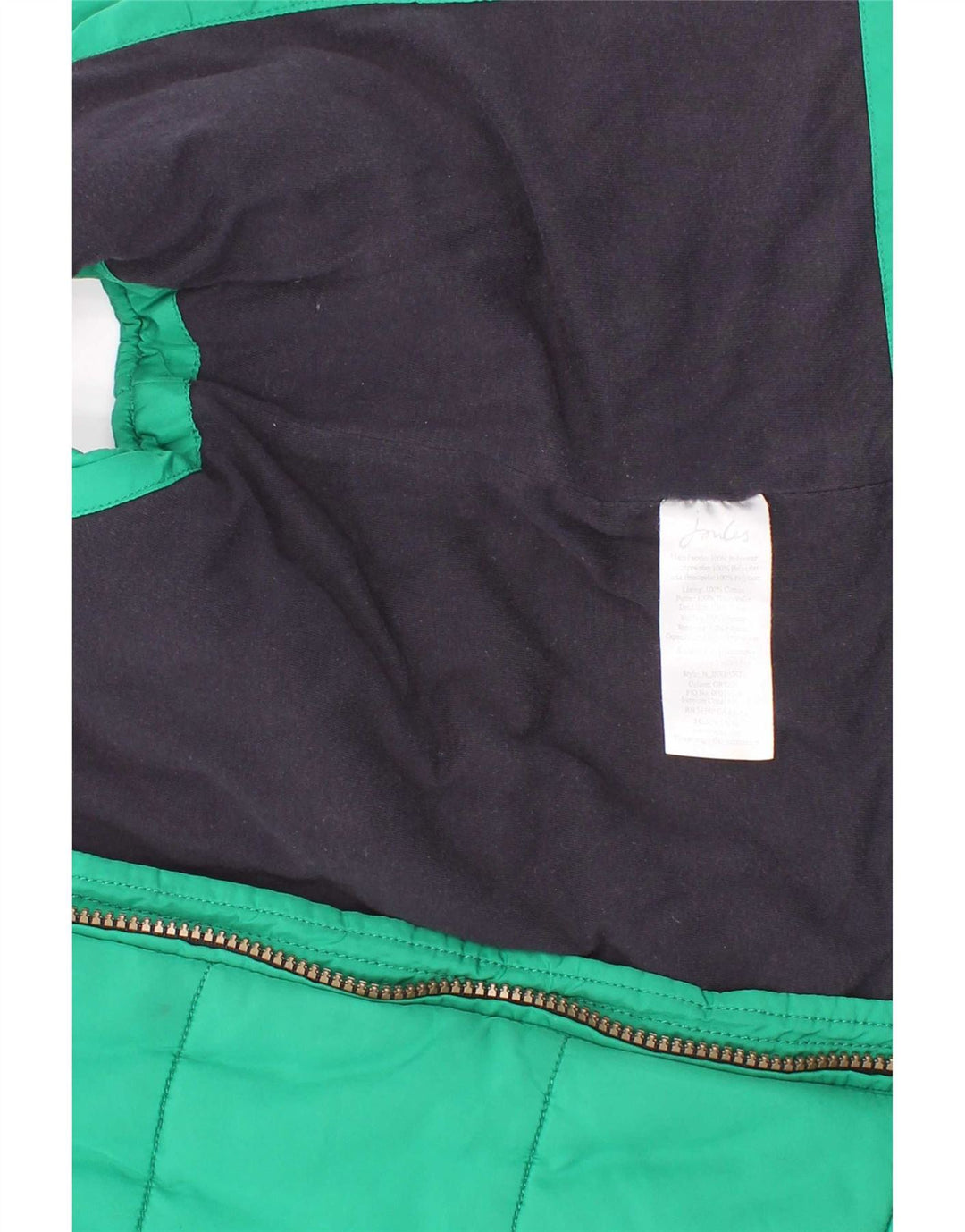Gilet imbottito per ragazzi Joules 2-3 anni in poliestere verde