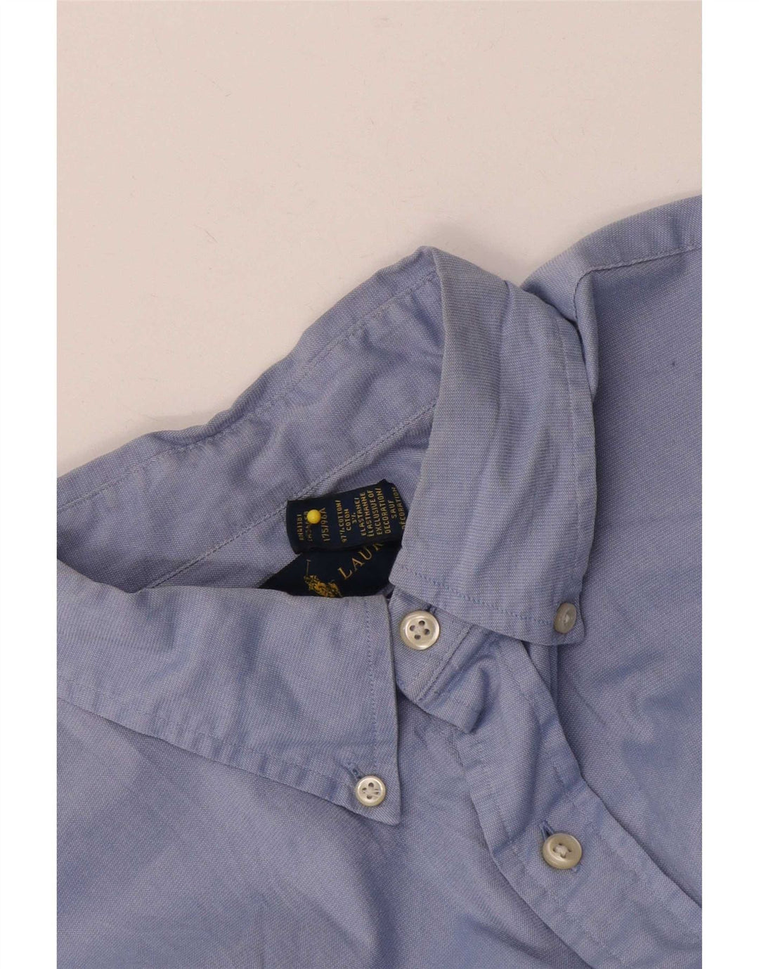 Camicia slim fit da uomo Ralph Lauren in cotone blu medio