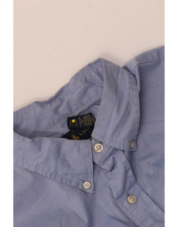Camicia slim fit da uomo Ralph Lauren in cotone blu medio