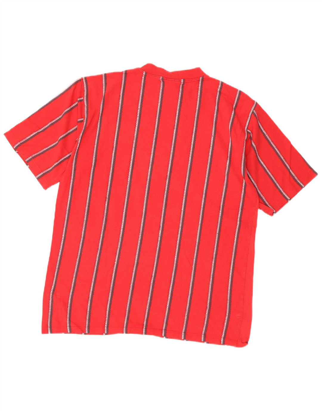 T-shirt Reebok da uomo Top in cotone a righe rosse medie