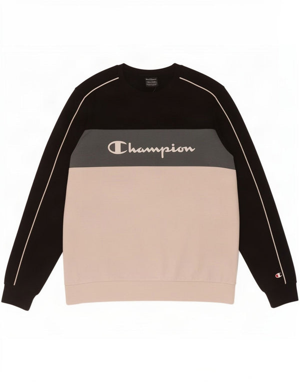 Felpa grafica Champion da ragazzo, 15-16 anni, 2XL, color block nero