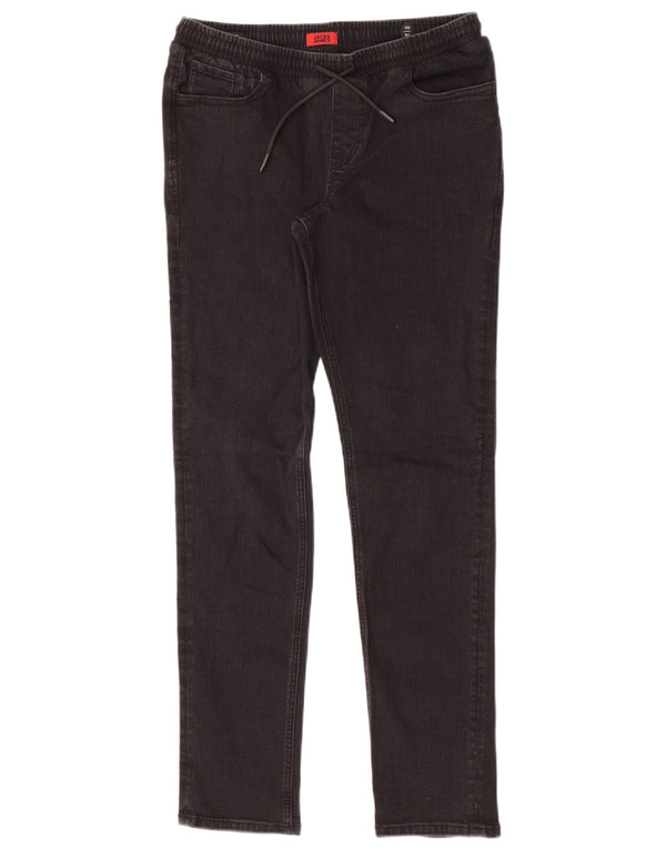 Jack & Jones Ragazzi GLENN Slim Jeans 14-15 anni W28 L30 Cotone Nero