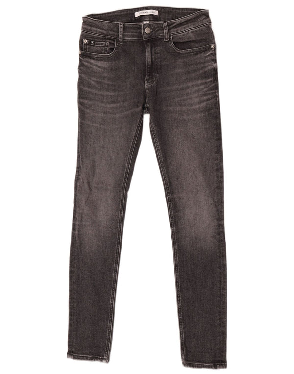 Jeans skinny per ragazze Calvin Klein 13-14 anni W27 L30 cotone grigio