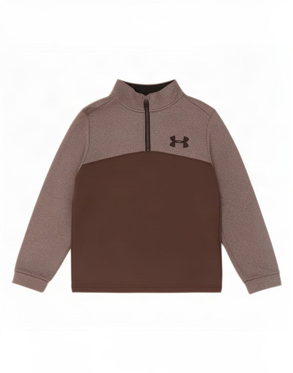 Felpa con grafica Under Armour per ragazzi Cold Gear 7-8 anni piccola grigia