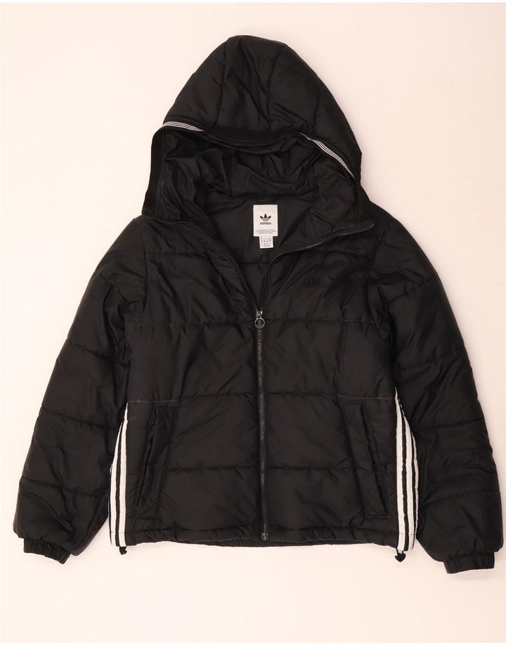 Giacca imbottita con cappuccio da uomo Adidas media poliestere nero