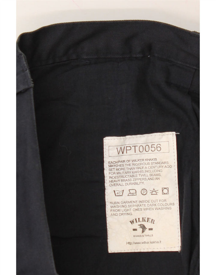 WILKER Mens Khakis Cargo Shorts  W38 XL  Navy Blue Vintage Wilker and Second-Hand Wilker from Messina Hembry 