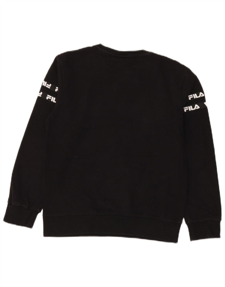 Felpa grafica da bambino Fila 11-12 anni in cotone nero