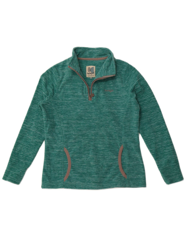 Maglione in pile oversize da donna Weird Fish UK 10 piccolo poliestere verde