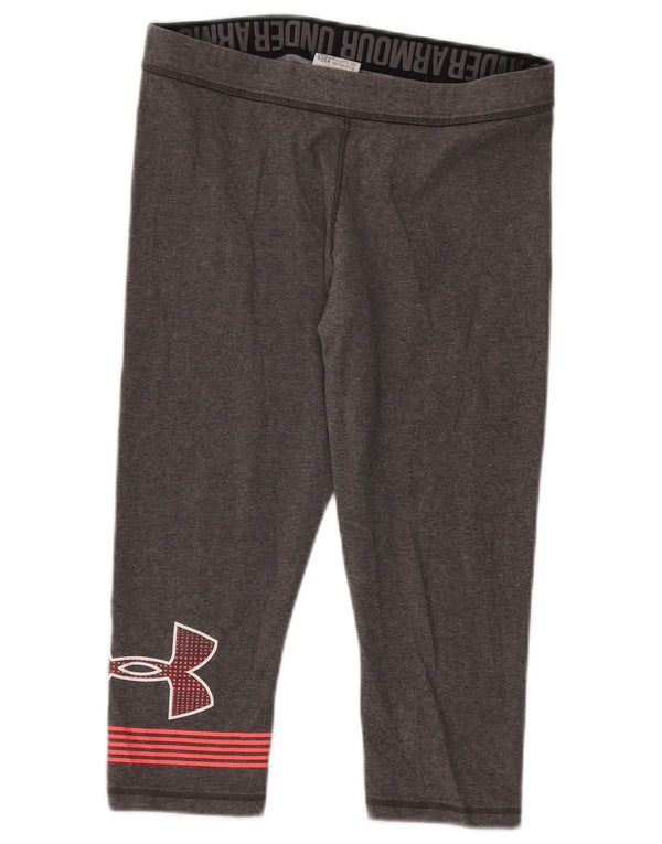 Leggings Capri con grafica da donna Under Armour UK 14 Cotone grigio medio