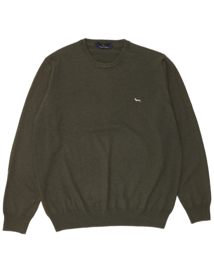 Maglione maglione girocollo da uomo Harmont & Blaine XL lana verde