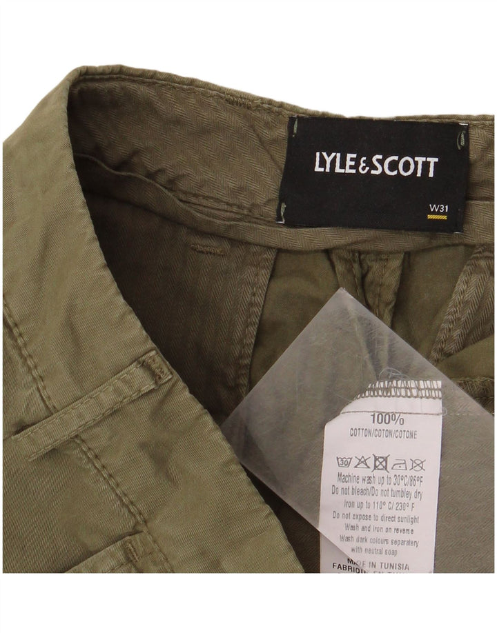 Pantaloncini chino da uomo Lyle & Scott W31 cotone kaki medio