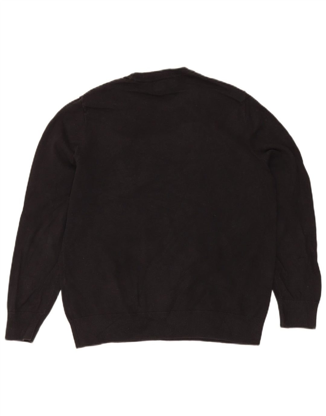 Maglione da uomo girocollo Nautica in cotone a righe nere medie