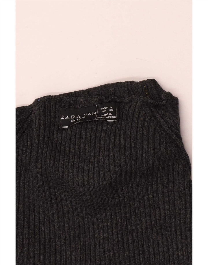 Maglione maglione collo alto da uomo Zara grigio medio