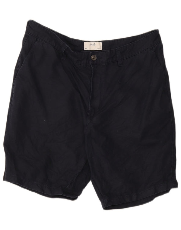 Pantaloncini chino da uomo Marks & Spencer W36 grandi in cotone blu navy