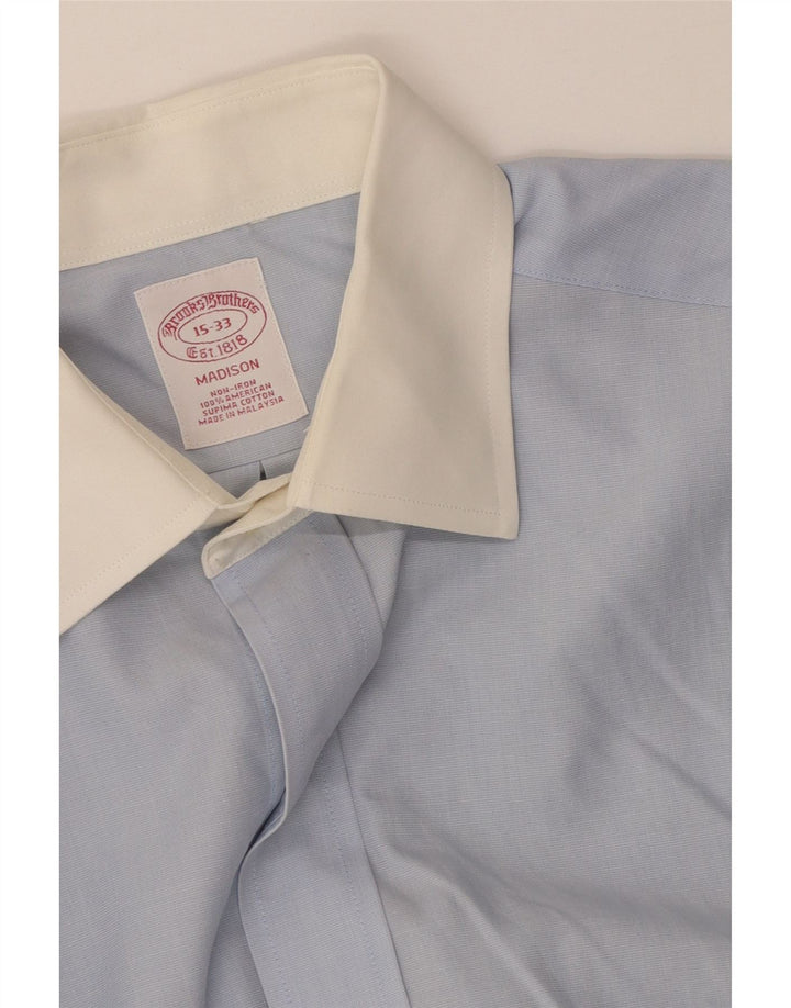 Camicia formale Madison da uomo Brooks Brothers taglia 15 cotone blu medio