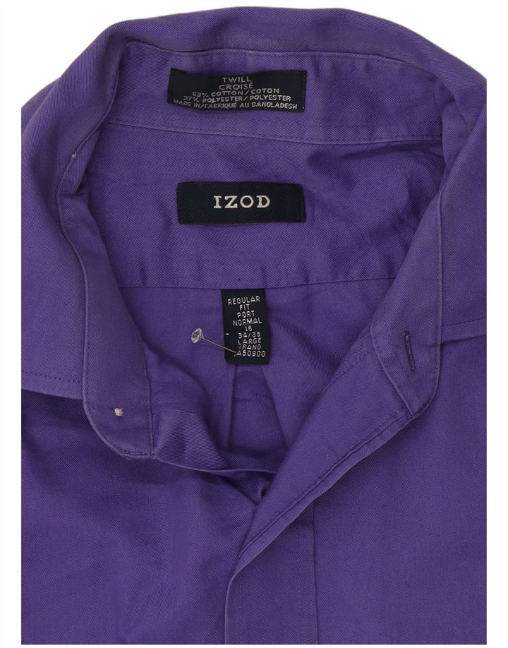 Camicia da uomo Izod taglia 16 grande cotone viola