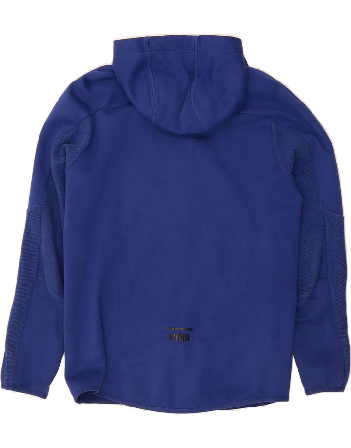 PUMA Mens Zip Hoodie Sweater Small Blue Cotton Vintage Puma and Second-Hand Puma from Messina Hembry 