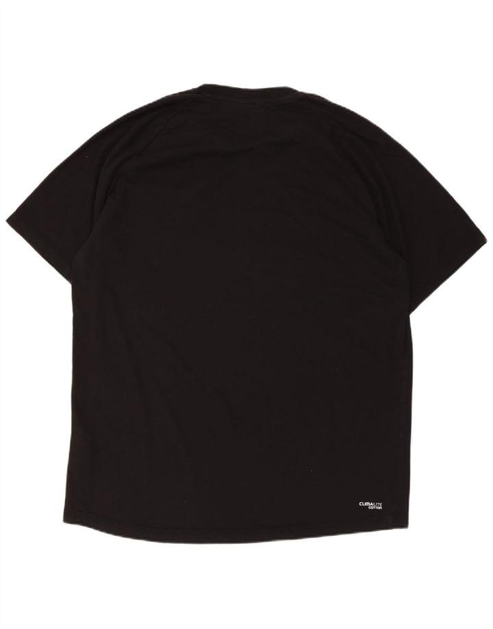ADIDAS Mens T-Shirt Top Large Black Cotton