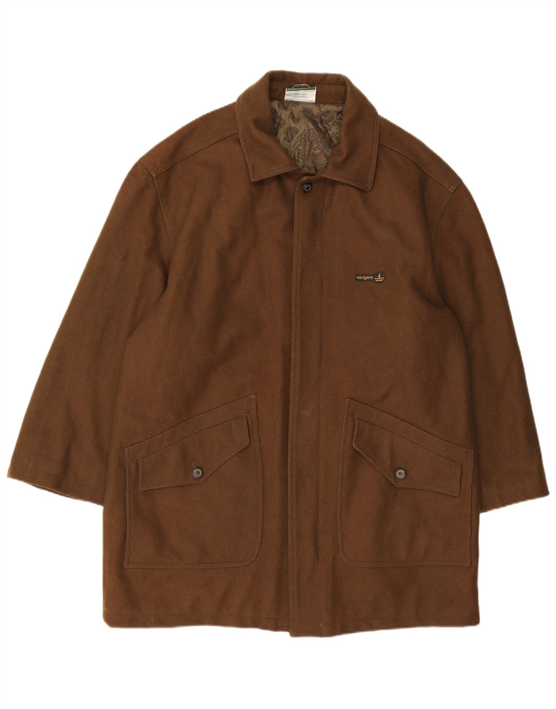 Soprabito da uomo Navigare UK 44 2XL Lana marrone