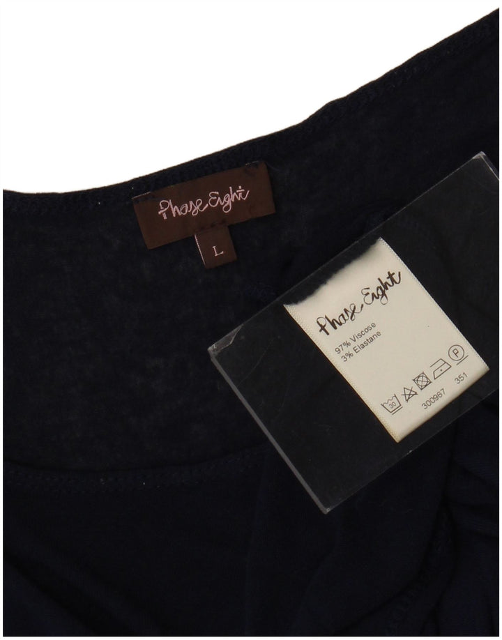 Phase Eight Top oversize da donna a maniche lunghe UK 16 Large in viscosa blu navy