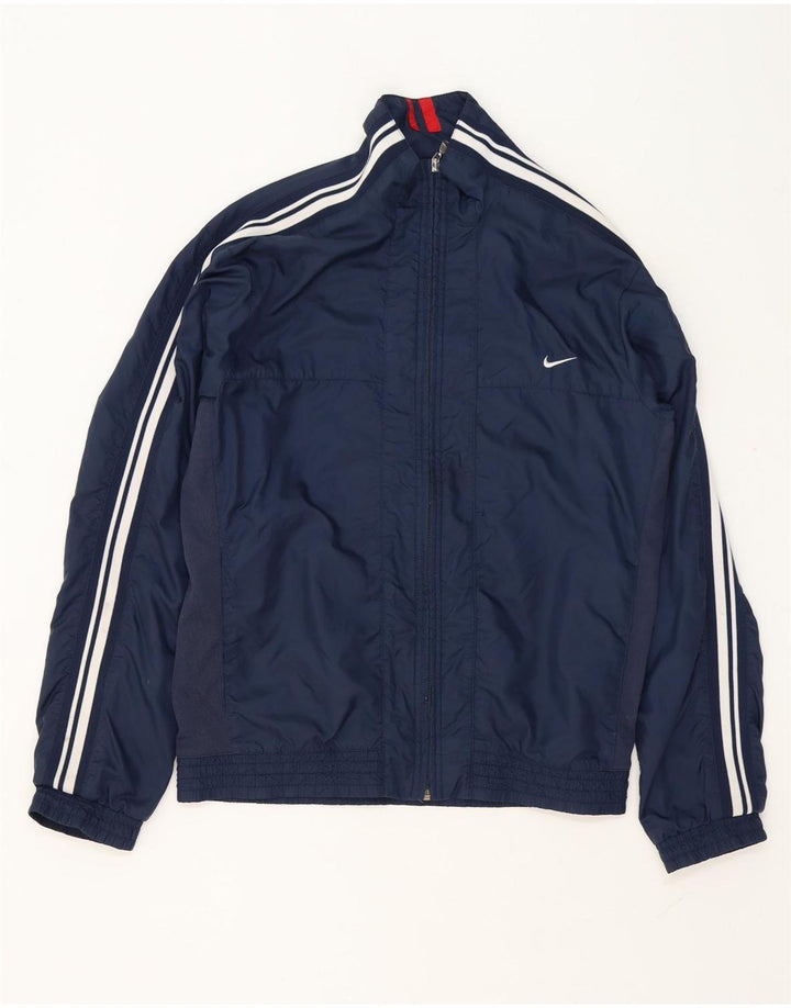 Giacca da tuta da uomo Nike UK 38/40 Medium Navy Blue Colourblock Nylon