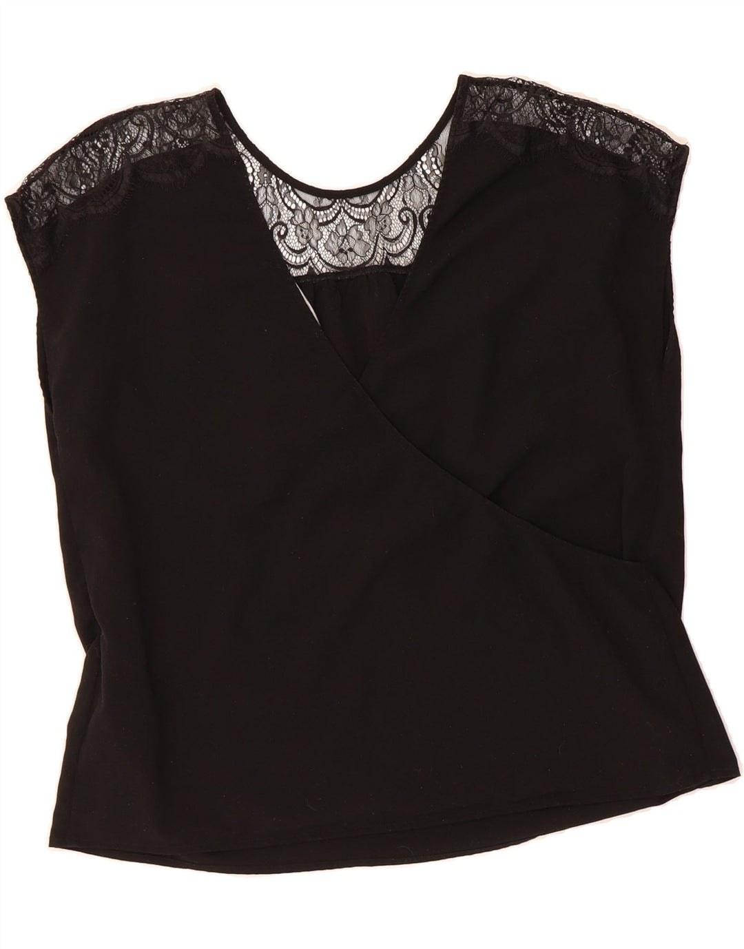 FRENCH CONNECTION Womens Oversized Blouse Top UK 14 Medium Black Floral Vintage French Connection and Second-Hand French Connection from Messina Hembry 