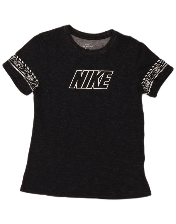 T-shirt grafica a maniche corte Nike Dri Fit da donna UK 10 piccola nera