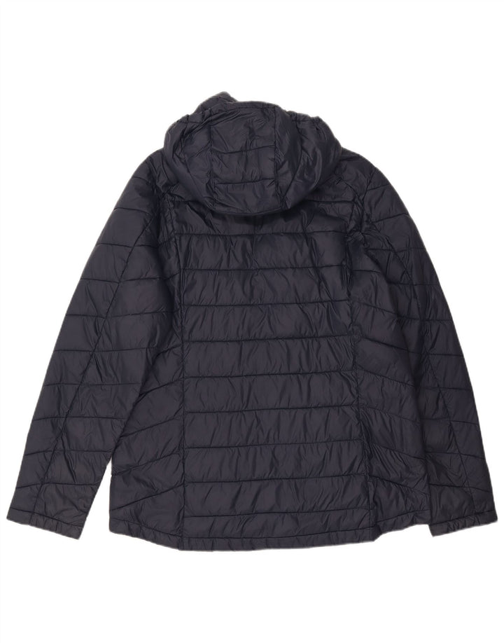 Giacca imbottita con cappuccio da donna Fat Face UK 14 grande nylon blu navy