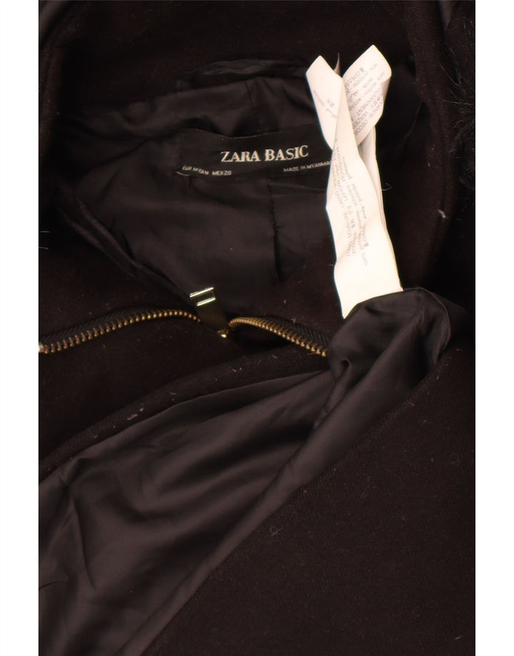 Giubbotto bomber con cappuccio da donna Zara UK 14 poliestere nero medio